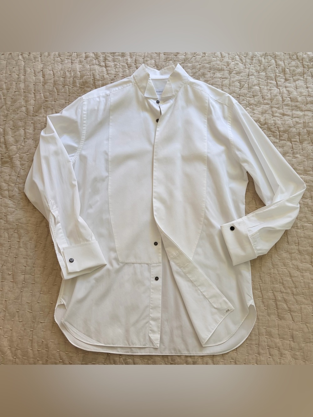 Ermenegildo Zegna Tuxedo Shirt with French Cuffs
